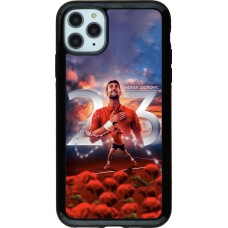 Coque iPhone 11 Pro Max - Hybrid Armor noir Djokovic 23 Grand Slam