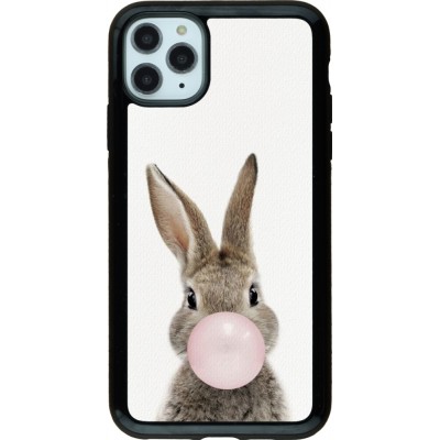 Coque iPhone 11 Pro Max - Hybrid Armor noir Easter 2023 bubble gum bunny