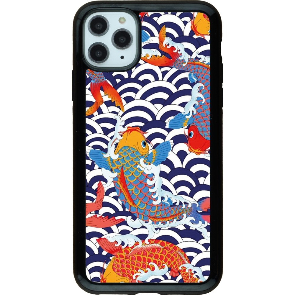 Coque iPhone 11 Pro Max - Hybrid Armor noir Easter 2023 japanese fish