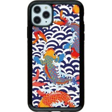 Coque iPhone 11 Pro Max - Hybrid Armor noir Easter 2023 japanese fish