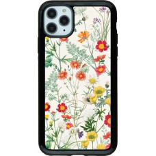 Coque iPhone 11 Pro Max - Hybrid Armor noir Flora Botanical Wildlife