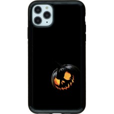 Coque iPhone 11 Pro Max - Hybrid Armor noir Halloween 2023 discreet pumpkin