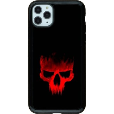 Coque iPhone 11 Pro Max - Hybrid Armor noir Halloween 2023 scary skull