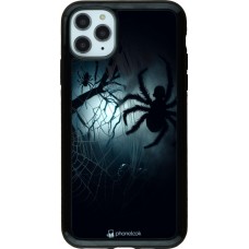 Coque iPhone 11 Pro Max - Hybrid Armor noir Halloween 2024 Dark Spider