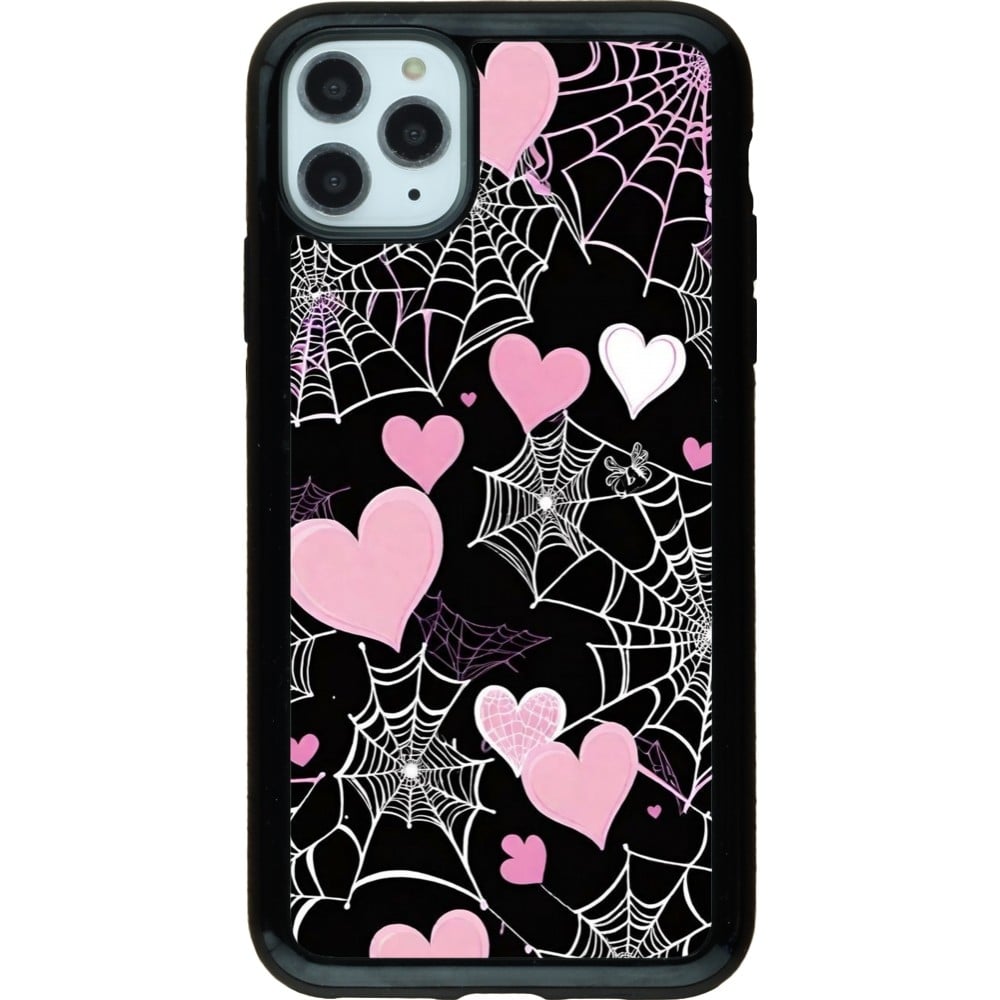 Coque iPhone 11 Pro Max - Hybrid Armor noir Halloween 2024 girly