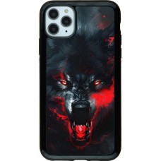 Coque iPhone 11 Pro Max - Hybrid Armor noir Halloween 2024 mad werewolf