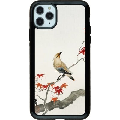 Coque iPhone 11 Pro Max - Hybrid Armor noir Japanese Bird