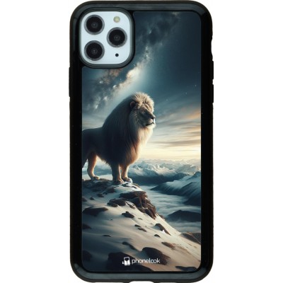 Coque iPhone 11 Pro Max - Hybrid Armor noir Le lion blanc