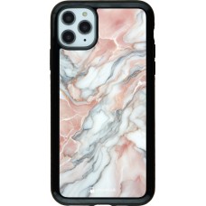 Coque iPhone 11 Pro Max - Hybrid Armor noir Marbre Rose Lumineux