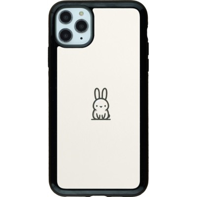 Coque iPhone 11 Pro Max - Hybrid Armor noir Minimal bunny cutie