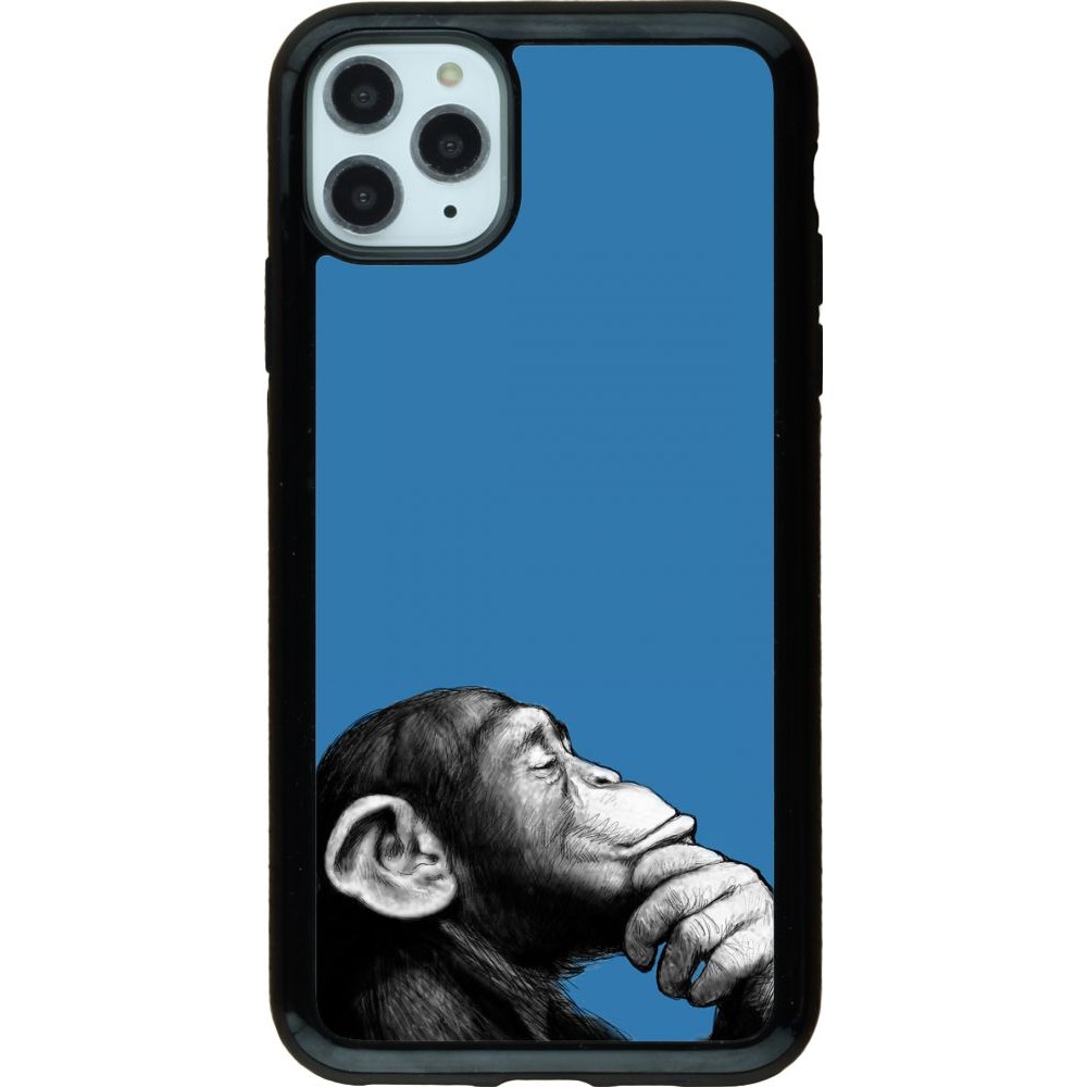 Coque iPhone 11 Pro Max - Hybrid Armor noir Monkey Pop Art