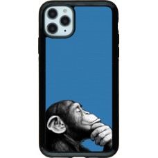 Coque iPhone 11 Pro Max - Hybrid Armor noir Monkey Pop Art