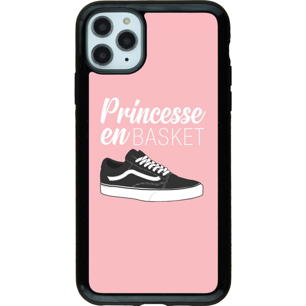 Coque iPhone 11 Pro Max - Hybrid Armor noir princesse en basket