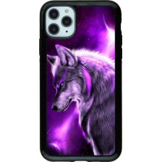 Coque iPhone 11 Pro Max - Hybrid Armor noir Purple Sky Wolf