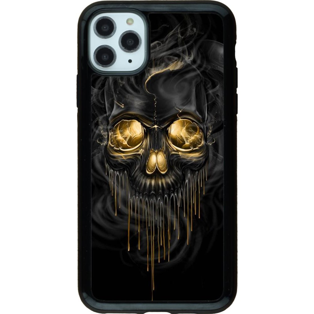 Coque iPhone 11 Pro Max - Hybrid Armor noir Skull 02