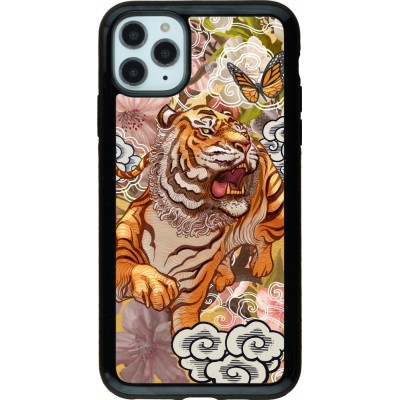 Coque iPhone 11 Pro Max - Hybrid Armor noir Spring 23 japanese tiger