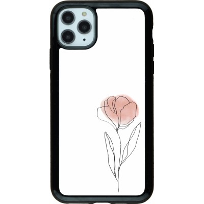 Coque iPhone 11 Pro Max - Hybrid Armor noir Spring 23 minimalist flower