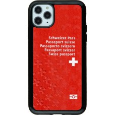 Coque iPhone 11 Pro Max - Hybrid Armor noir Swiss Passport