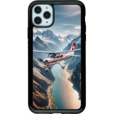 Coque iPhone 11 Pro Max - Hybrid Armor noir Vol Alpin Suisse