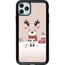 Coque iPhone 11 Pro Max - Hybrid Armor noir Noël 2023 Choupinette Renne