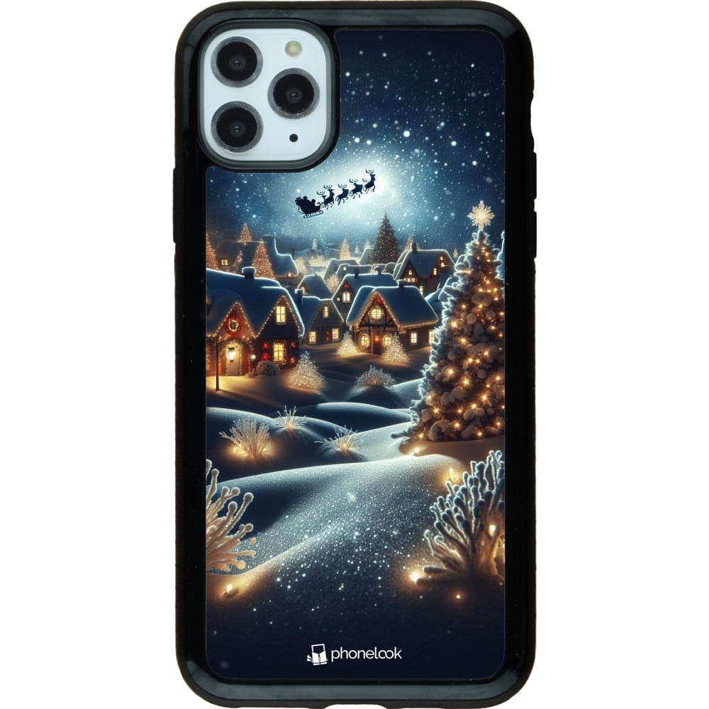 Coque iPhone 11 Pro Max - Hybrid Armor noir Noël 2023 Christmas is Coming