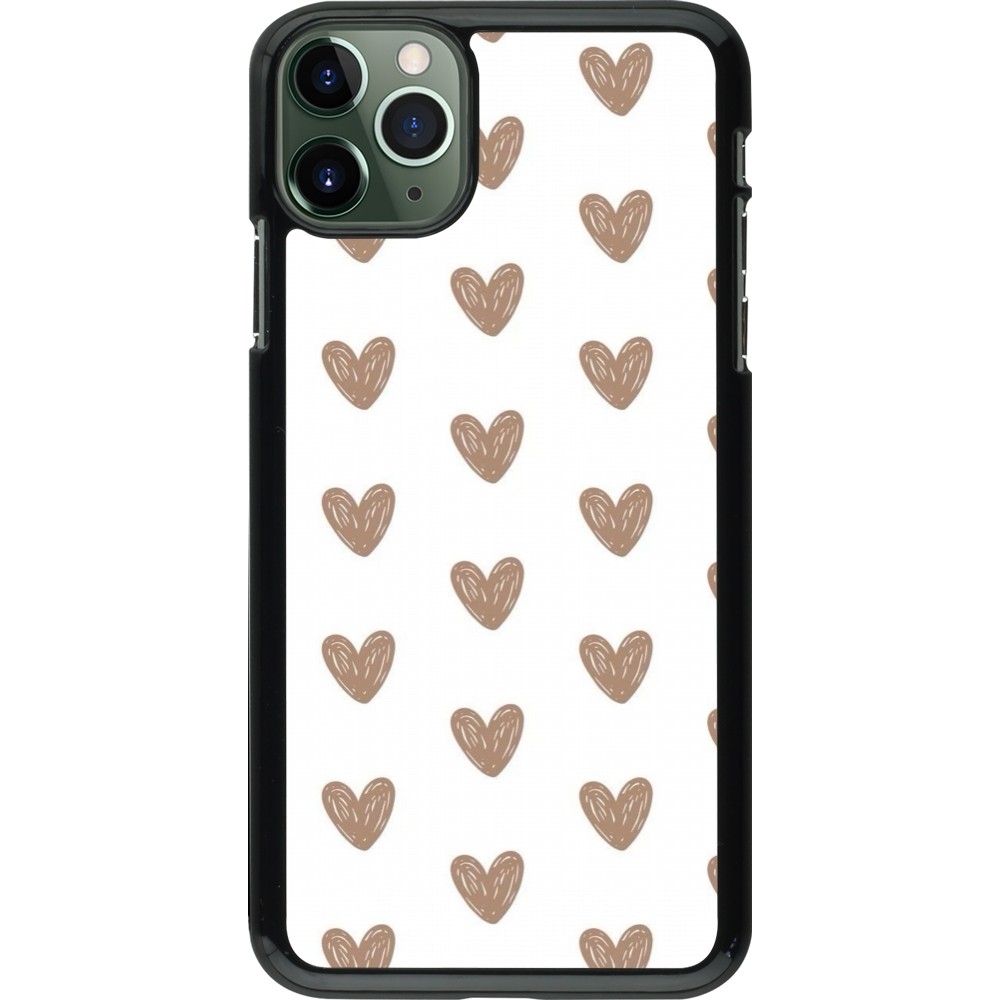 iPhone 11 Pro Max Case Hülle - Autumn 2024 brown hearts