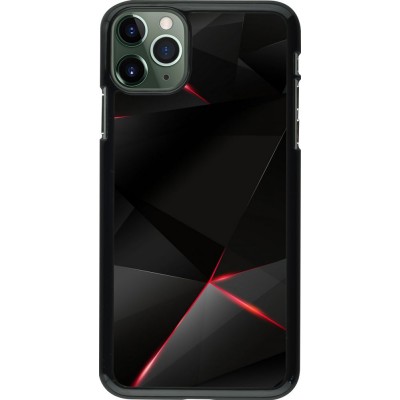 Coque iPhone 11 Pro Max - Black Red Lines