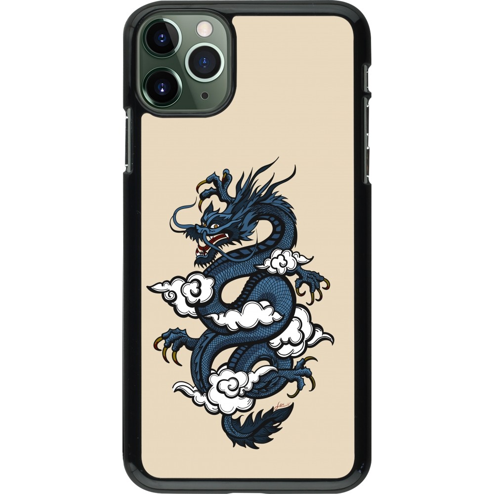 Coque iPhone 11 Pro Max - Blue Dragon Tattoo