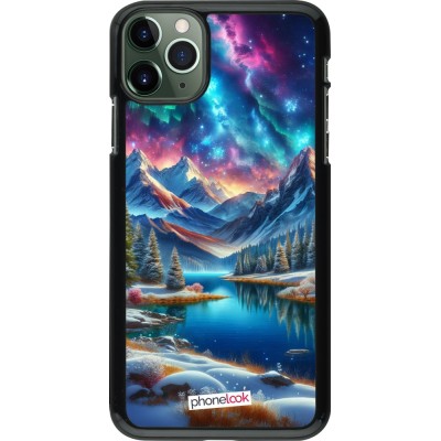 Coque iPhone 11 Pro Max - Fantasy Mountain Lake Sky Stars