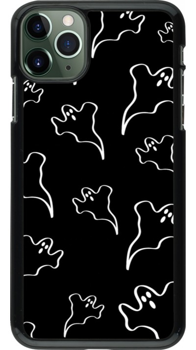 Coque iPhone 11 Pro Max - Halloween 2024 black and white ghosts