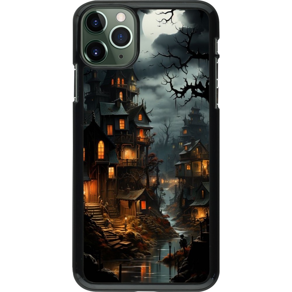 Coque iPhone 11 Pro Max - Halloween 2024 scary town