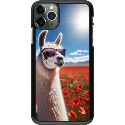 Coque iPhone 11 Pro Max - Lama Chic en Coquelicot