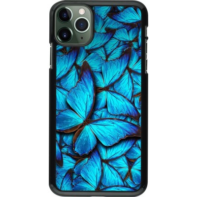 Coque iPhone 11 Pro Max - Papillon - Bleu