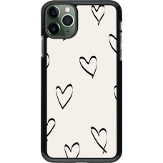 Coque iPhone 11 Pro Max - Valentine 2023 minimalist hearts