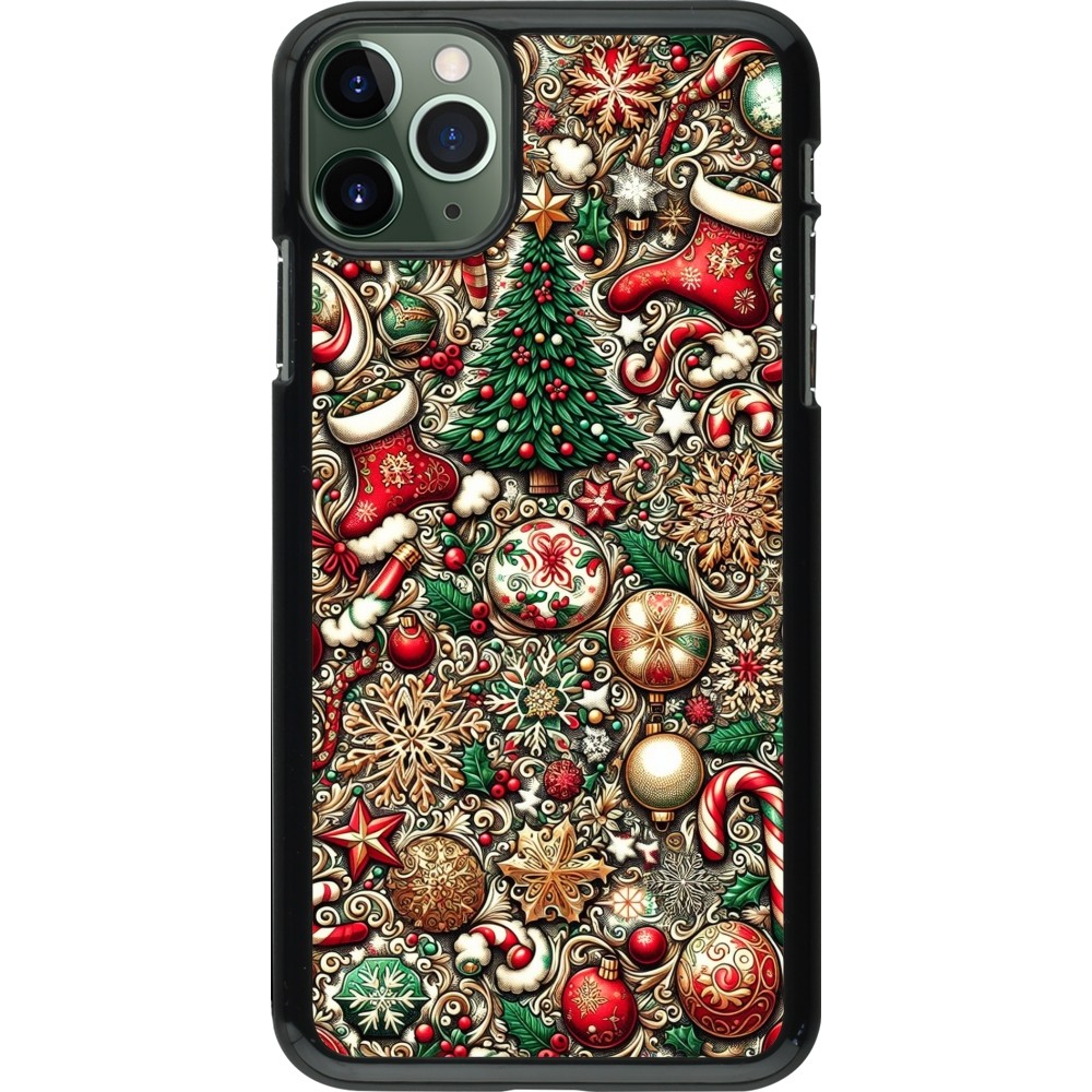 Coque iPhone 11 Pro Max - Noël 2023 micro pattern