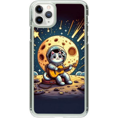 Coque iPhone 11 Pro Max - Plastique transparent AstroCat RockLune