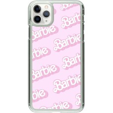 Coque iPhone 11 Pro Max - Plastique transparent Barbie light pink pattern