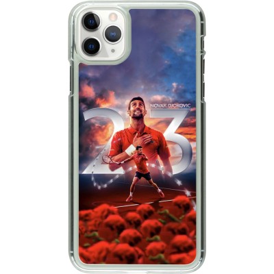 Coque iPhone 11 Pro Max - Plastique transparent Djokovic 23 Grand Slam