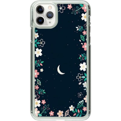 Coque iPhone 11 Pro Max - Plastique transparent Flowers space