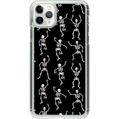 Coque iPhone 11 Pro Max - Plastique transparent Halloween 2024 dancing skeleton