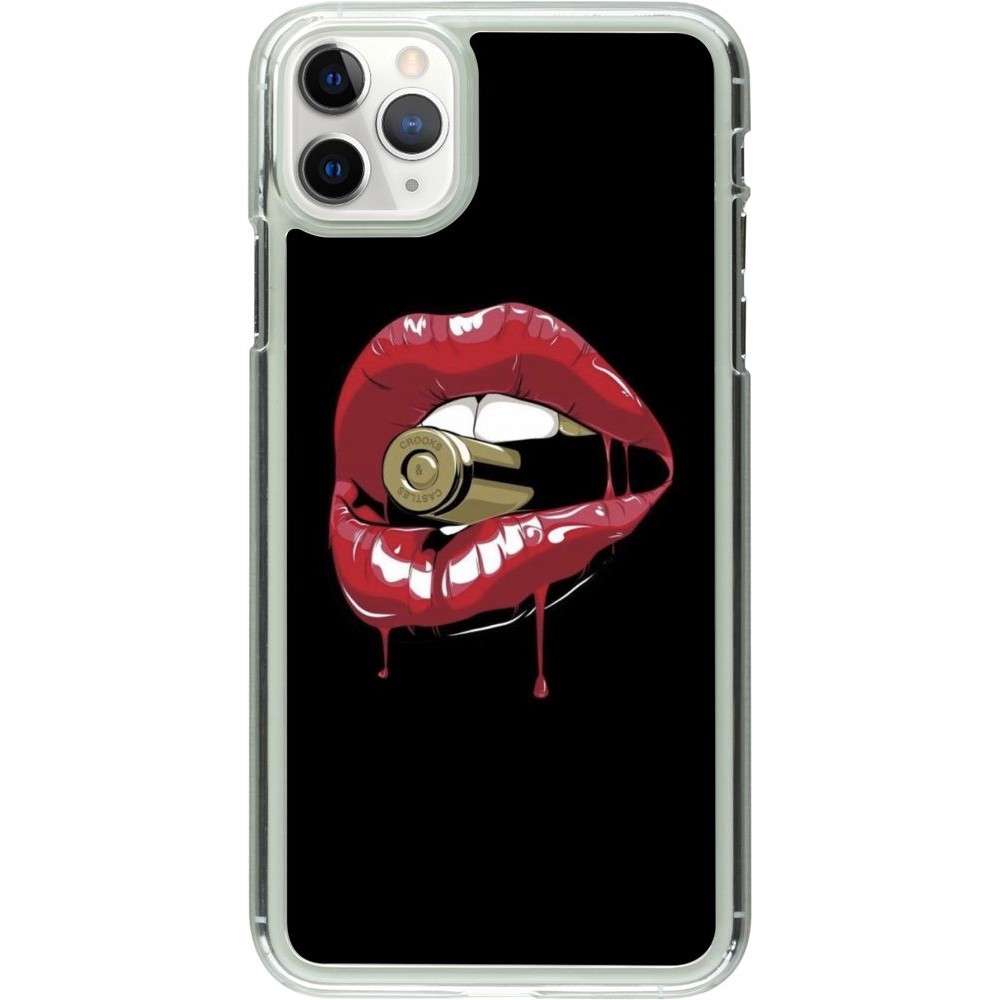 Coque iPhone 11 Pro Max - Plastique transparent Lips bullet