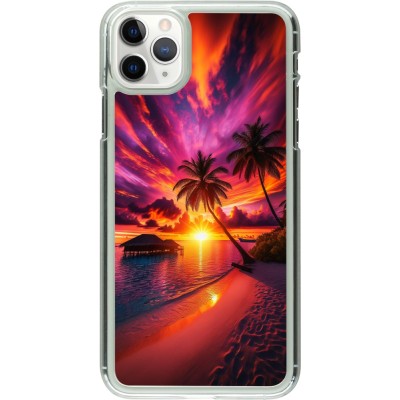 Coque iPhone 11 Pro Max - Plastique transparent Maldives Dusk Bliss