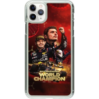 Coque iPhone 11 Pro Max - Plastique transparent Max Verstappen Champion 2023