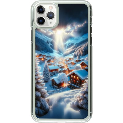 Coque iPhone 11 Pro Max - Plastique transparent Mont Neige Lumière