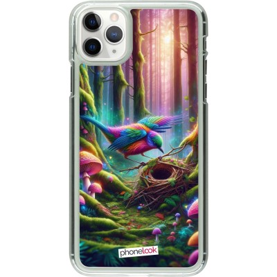 Coque iPhone 11 Pro Max - Plastique transparent Oiseau Nid Forêt