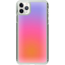 Coque iPhone 11 Pro Max - Plastique transparent Orange Pink Blue Gradient