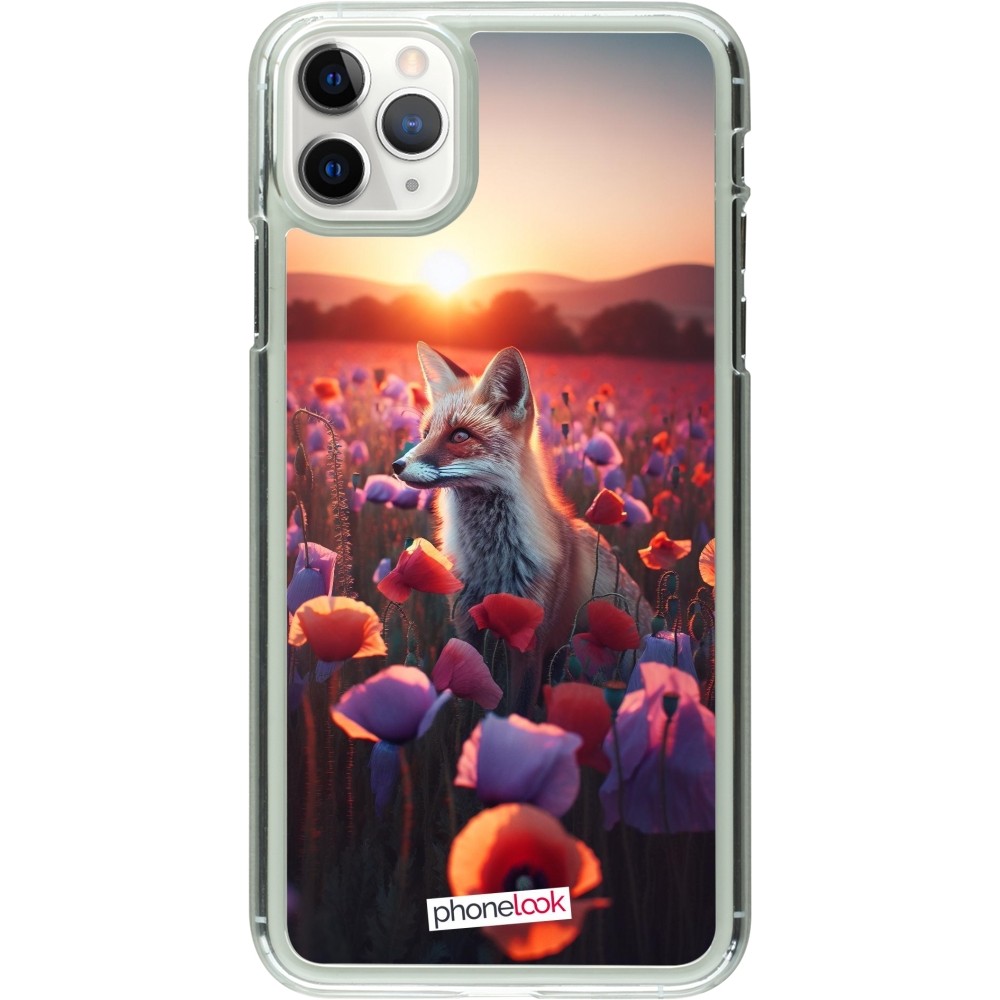 Coque iPhone 11 Pro Max - Plastique transparent Renard pourpre au crépuscule