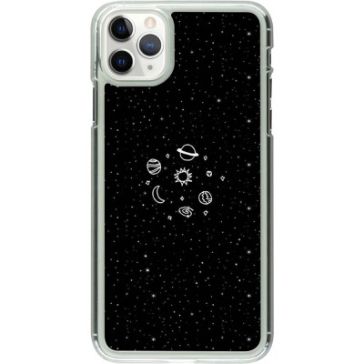 Coque iPhone 11 Pro Max - Plastique transparent Space Doodle