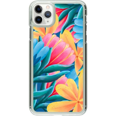 Coque iPhone 11 Pro Max - Plastique transparent Spring 23 colorful flowers