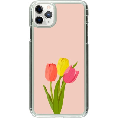 Coque iPhone 11 Pro Max - Plastique transparent Spring 23 tulip trio